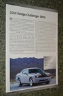 2008 Dodge Challenger Info Spec Sheet Photo Feature Print Hemi 5 Used. Price: $9.99.
