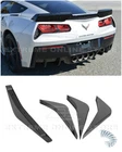 For 14-19 Corvette C7 Painted Carbon Flash Rear Bumper Lower Diffuser Fin Pair New. Price: $89.99.