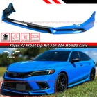 For 2022-24 Honda Civic Yofer V3 Boost Blue Pearl Front Bumper Lip Splitter Kit New. Price: $164.99.