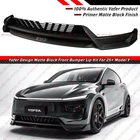 For 2025-2026 Tesla Model Juniper Matte Black Front Bumper Lip Kit By Yofer New. Price: $199.99.