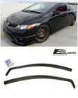 For 06-11 Honda Civic Coupe Jdm In-channel Side Window Visors Rain Guards New. Price: $33.99.