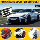 4PC Glossy Universal Car Fin Splitter Bumper Canard Valence Diffuser Spoiler Lip New. Price: $13.99.