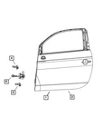 Genuine Mopar Front Door Upper Hinge Left 68070073AC New. Price: $68.66.