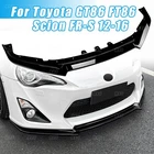 Fits 12-16 Scion Fr-s Frs Gloss Black Gt Style Front Bumper Lip Spoiler Abs 3PCS New. Price: $59.51.