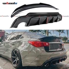 Wheelx Rear Bumper Diffuser &trunk Spoiler For 2014-17 Infiniti Q50 Carbon Fiber New. Price: $118.75.