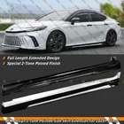 For 25-26 Toyota Camry Ctm Design Pearl White Black Toned Side Skirt Extension New. Price: $174.99.