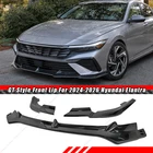 Big Winglet Gloss Black Front Bumper Splitter Lip For Hyundai Elantra 2024-2026 New. Price: $66.48.