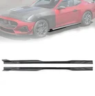 GT500 Style Add-on Side Skirts Extension Ford Mustang 24-UP Glossy Black New. Price: $250.00.