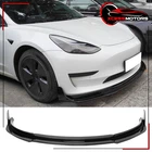 Fits 17-23 Tesla Model V4 Style Gloss Black 3PCS Front Bumper Lip Winglets Abs New. Price: $110.99.