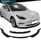 Fits 17-23 Tesla Model 4DR Front Bumper Lip Spoiler Splitter Gloss Black 4PCS New. Price: $92.99.