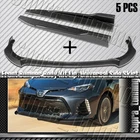 Carbon Look Front Bumper Lip + Side Skirt 5PCS For 2017-19 Toyota Corolla Xse New. Price: $120.88.