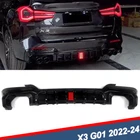 Gloss Black Rear Bumper Diffuser Lip W/led Light For Bmw X3 M40I G01 Lci 2022-24 New. Price: $149.99.