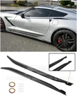 For 14-19 Corvette C7 Add-on Bottom Line Primer Black Side Skirts Rocker Panels New. Price: $129.98.