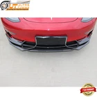 For Tesla Model 2017-2023 Front Bumper Lip Spoiler Kit Carbon Fiber Look New. Price: $275.90.