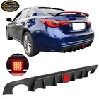 Fits 18-24 Infiniti Q50 Matte Black Rear Bumper Lip Diffuser /led Brake Light New. Price: $72.99.