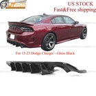 For 15-23 Dodge Charger Gloss Black Rear Bumper Diffuser Lip With Shark Fins New. Price: $165.90.
