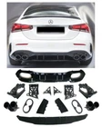 Diffuser + Exhaust Tips Black For Mercedes A-class V177 Amg Look Limo New. Price: $477.54.