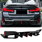 For 17-23 Bmw G30 Sport Big Fin M5 Style Gloss Black Led Rear Bumper Diffuser New. Price: $229.98.