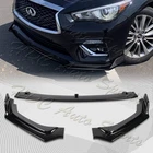 For 2018-2024 Infiniti Q50 Premium Painted Black Front Bumper Body Kit Lip 3PCS New. Price: $49.99.