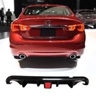Rear Bumper Diffuser For 2014-2017 Infiniti Q50 Glossy Black W/ Led Brake Light New. Price: $114.89.