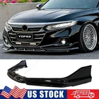 For 2021-22 Honda Accord Yofer Crystal Black Pearl Front Bumper Lip Splitter Kit New. Price: $134.49.