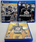 Playstation 4 - Madden Nfl 17+18+19 3 Games Bundle Complete Free Ship Very. Price: $17.81.