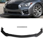 Glossy Black Front Bumper Lip Spoiler Splitter For 2014-2017 Infiniti Q50 Base New. Price: $49.99.