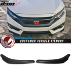 Fits 16-18 Honda Civic 2PCS Front Bumper Lip Spoiler Chin Splitters Unpainted Pp New. Price: $36.99.