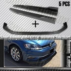 Carbon Style Front Bumper Lip + Side Skirt Splitters For Volkswagen Golf MK7.5 New. Price: $82.88.