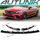 Gloss Black Front Bumper Lip 3PCS For Mercedes C300 Amg W205 19 21 Not Fit C43 New. Price: $47.99.