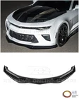 For 16-UP Camaro T6 Style Glossy Black Front Lip Splitter W/ Side End Cap New. Price: $3249.98.