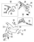 Genuine Mopar Trough Reinforcement Right 68051446AA New. Price: $8.13.