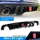 Rear Bumper Diffuser Lip With Led For Infiniti Q50 2018 2019 2020 2021 2022 2023 New. Price: $86.70.