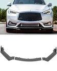 Front Bumper Lip Fits 2017-2022 Infiniti Q60 2-DOOR 3.0L Carbon Fiber Style New. Price: $66.31.
