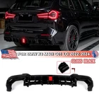 Rear Bumper Diffuser Lip W/led Light Gloss Black For Bmw X3 M40I G01 Lci 2022-24 New. Price: $168.99.