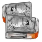 Spyder Auto 9025419 Crystal Headlights With Bumper - Chrome New. Price: $98.99.