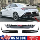 Gloss Black For Hyundai Elantra 24-26 Rear Diffuser Extension /led Brake Light New. Price: $129.48.