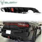 Fits 15-23 Dodge Charger Rear Diffuser Ikon V4 Style W/ Led Light Gloss Black Pp New. Price: $134.99.