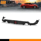 Fits 16-21 Honda Civic Carbon Style Fiber Rear Lip Diffuser Body Kit Led Light New. Price: $129.50.