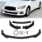 For Infiniti Q50 Premium Base Sedan 14-17 Glossy Black Front Bumper Lip Spoiler New. Price: $56.20.