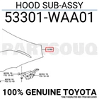 53301WAA01 Genuine Toyota Hood Sub-assy 53301-WAA01 New. Price: $1131.04.