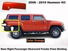 15852954 06 To 10 Hummer H3 Right Passenger Rearward Wheel Fender Flare Org Used. Price: $129.00.