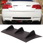 Universal 14" X 6" Ikon Style Rear Bumper Lip Diffuser Shark 3 Fins Matte Black New. Price: $16.99.