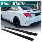 For Benz W205 C205 C200 C300 C43 C63 Amg Glossy Black Side Skirts Extension Lip New. Price: $208.99.