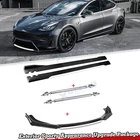 For Tesla Model 3 Chevy Camaro Front Bumper Splitters+side Skirt Panel+strut Bar New. Price: $139.98.