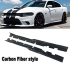 Side Skirt Set For 2015-23 Dodge Charger Srt Hellcat Splitter Carbon Fiber Style New. Price: $117.29.