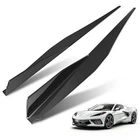 Black Side Extension Panel Set For Corvette C8 2020-2024 2PC Body Skirt Abs New. Price: $112.63.