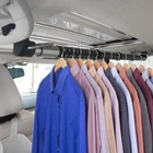 Beinhome Rubber Car Extend From 35''-64'' Clothes Hanger Rod, Gray Poles New. Price: $39.51.