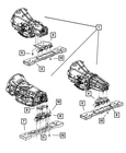 Genuine Mopar Transmission Support Bracket And Insulator 52129170AH New. Price: $99.86.