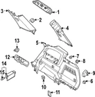 Genuine Nissan Body D-pillar Trim Panel 76936-6TA0A New. Price: $88.49.